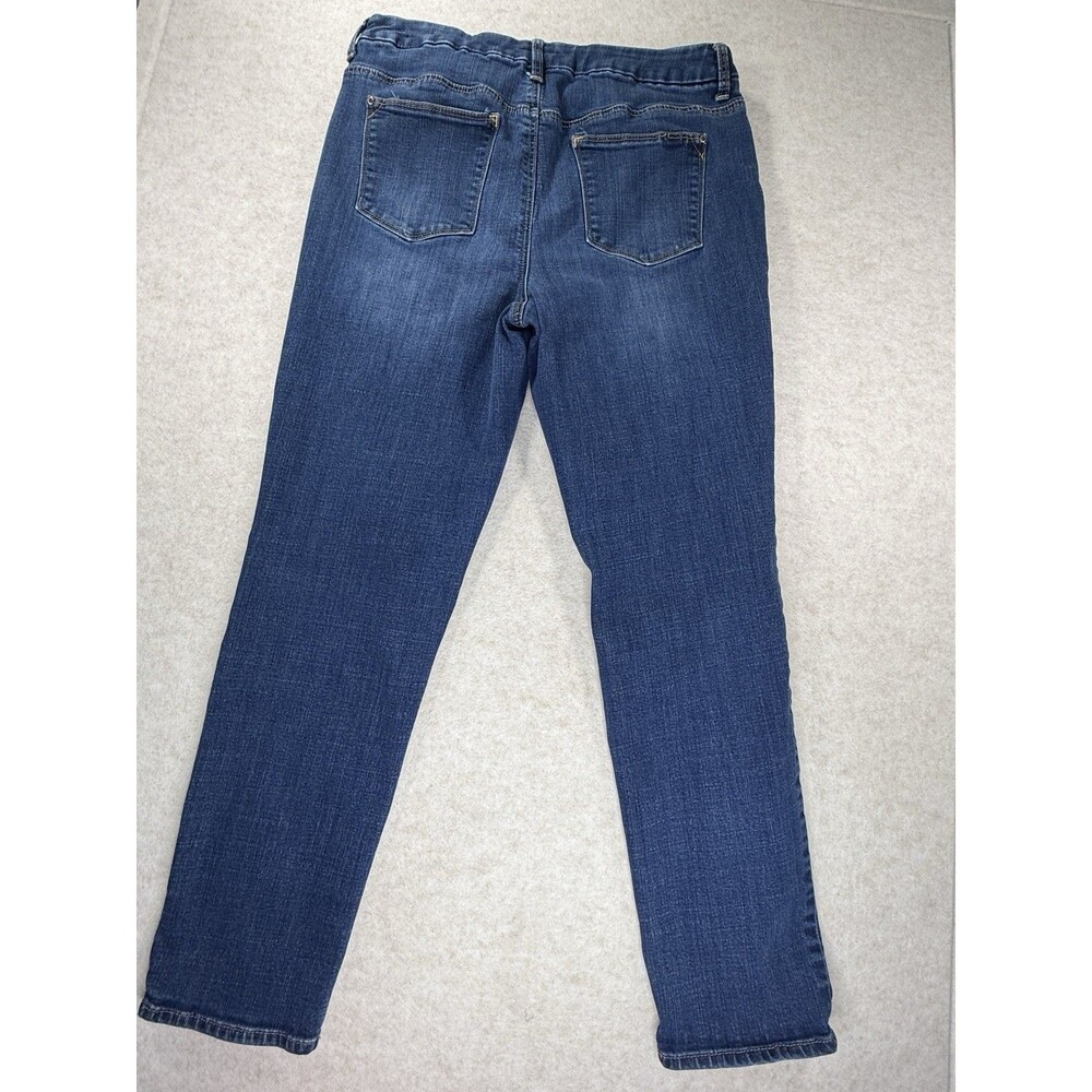Chico’s So Slimming Girlfriend Ankle Jeans Size 1 Blue Denim Mid Rise Stretch - Picture 3 of 9